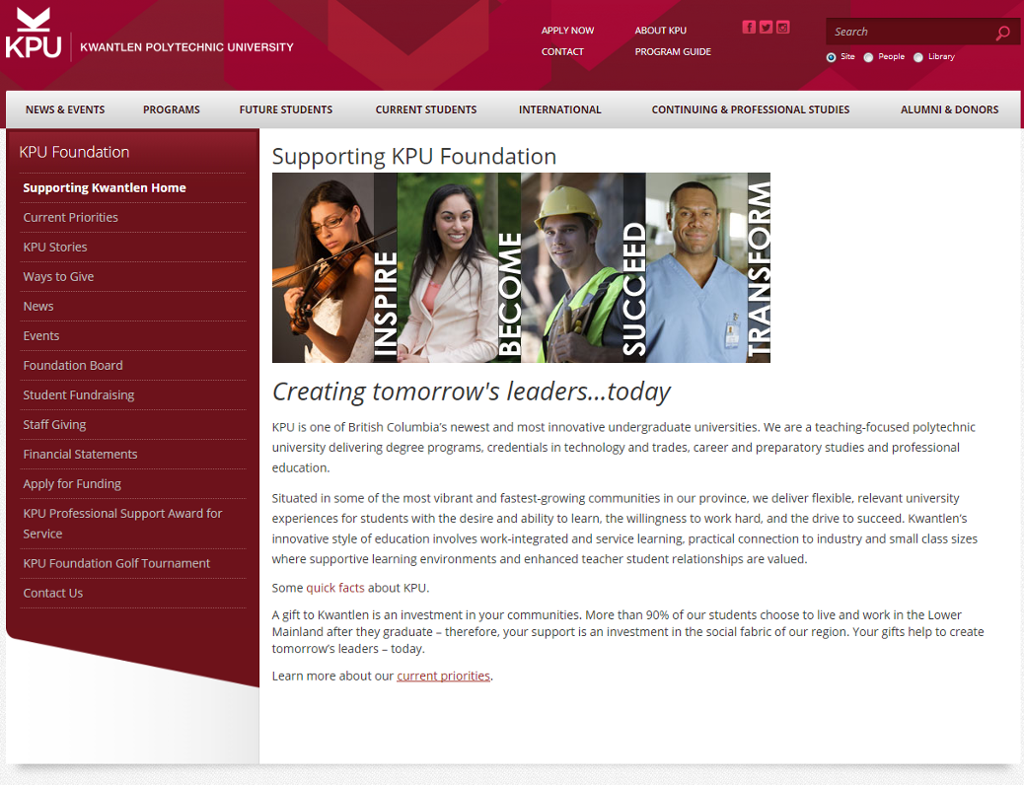 Supporting KPU Foundation ONE.KPU