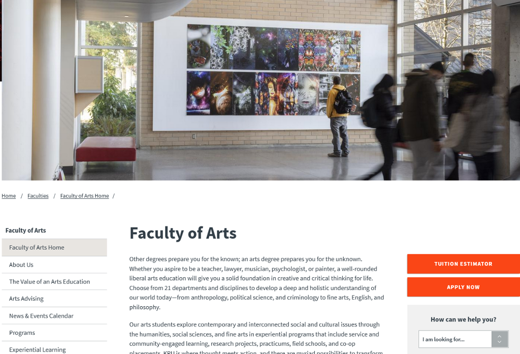 Faculty of Arts ONE.KPU